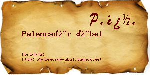 Palencsár Ábel névjegykártya